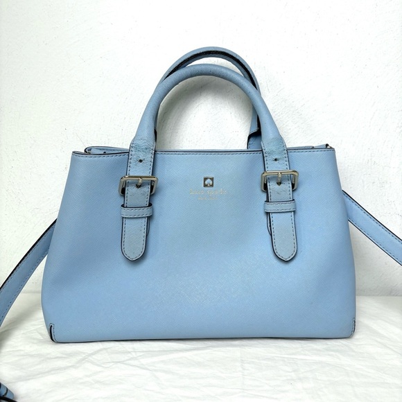 KATE SPADE Cove Street Provence Satchel Crossbody Arctic Blue Saffiano Leather - Picture 2 of 16